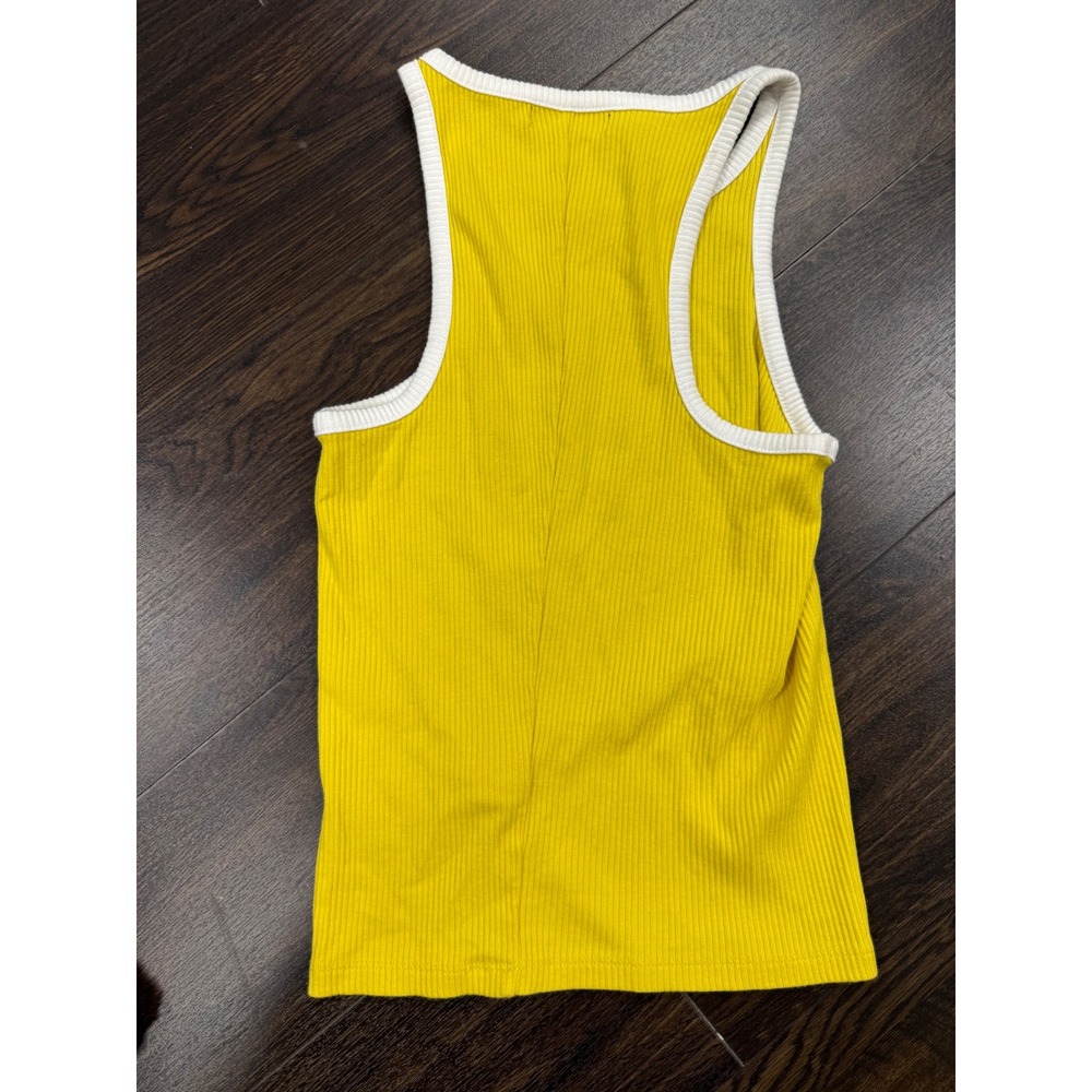 J.Crew High-Neck Ribbed Ringer Tank – Vibrant Yellow - Picture 4 of 4